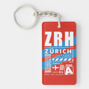 ZRH Zurich Airport Key Ring