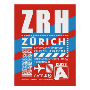 ZRH Zurich Airport Poster