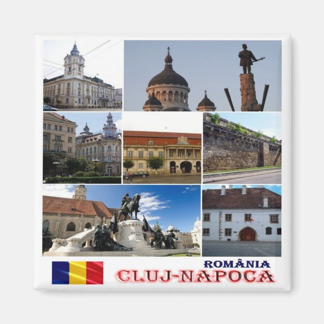 zRO007 CLUJ-NAPOCA, Romania, Europe, Fridge Magnet (Front)