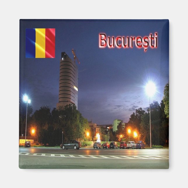 zRO009 BUCHAREST, Romania, Europe, Fridge Magnet (Front)