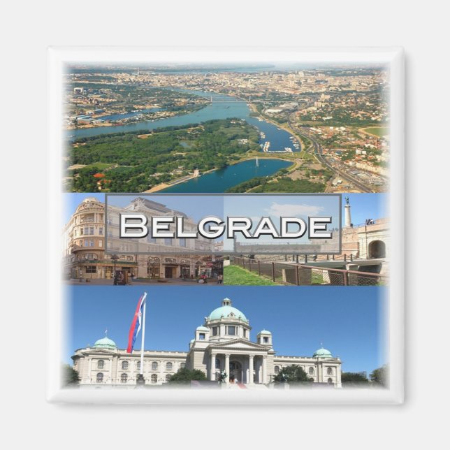 zRS005 BELGRADE, Serbia, Europe, Fridge Magnet (Front)
