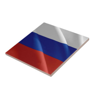 zRU002 RUSSIAN waving FLAG RUSSIA, Tile
