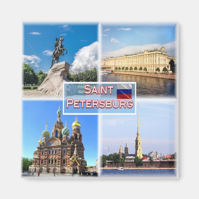 zRU003 SAINT PETERSBURG, Russia, Europe, Fridge Magnet (Front)