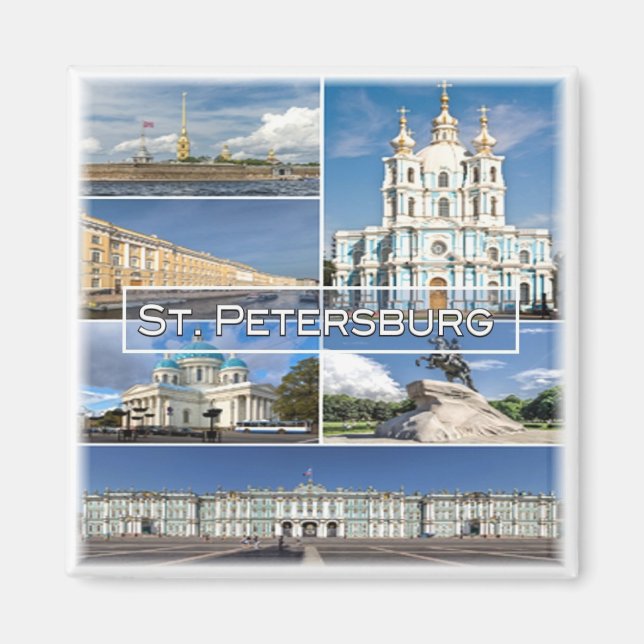zRU004 SAINT PETERSBURG, Russia, Europe, Fridge Magnet (Front)