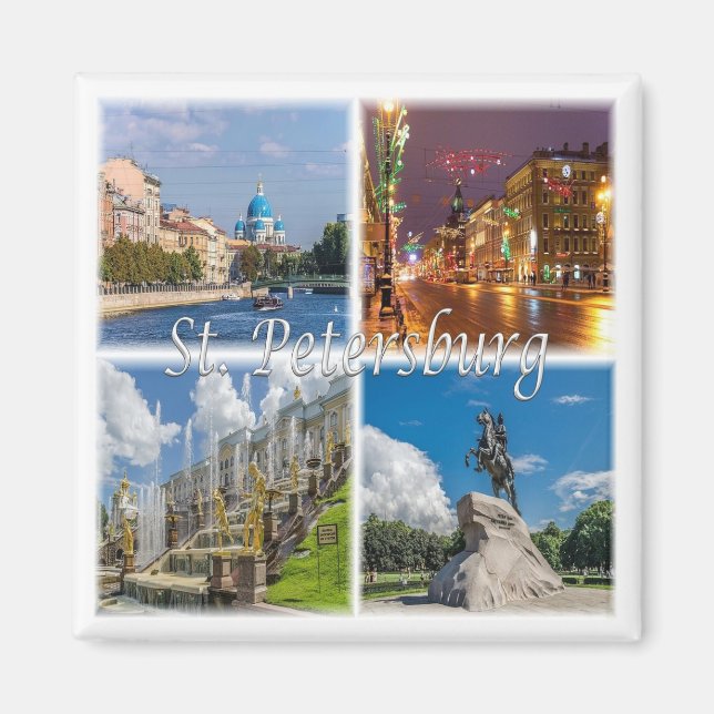 zRU006 SAINT PETERSBURG, Russia, Europe, Fridge Magnet (Front)