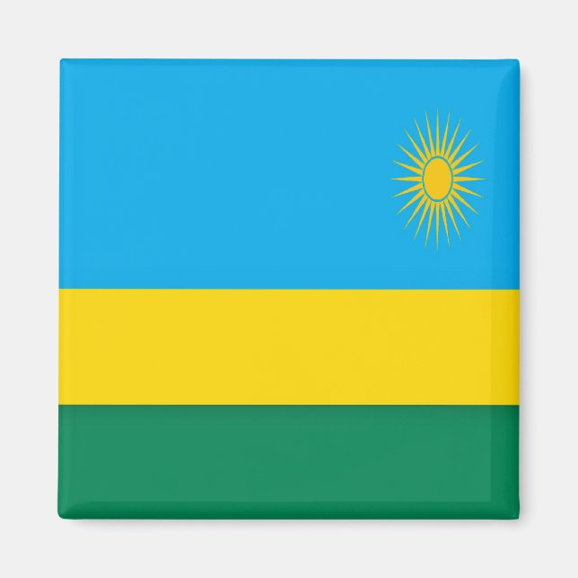 zRW001 RWANDA Flag, Africa, Fridge Magnet (Front)