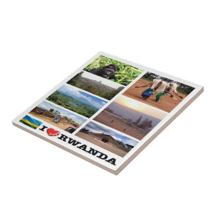 zRW011 RWANDA I Love, Mosaic, Africa, Tile