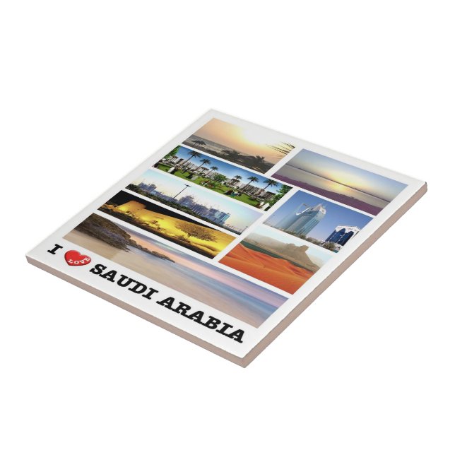 zSA012 i love SAUDI ARABIA potpourri, Asia, Tile (Side)