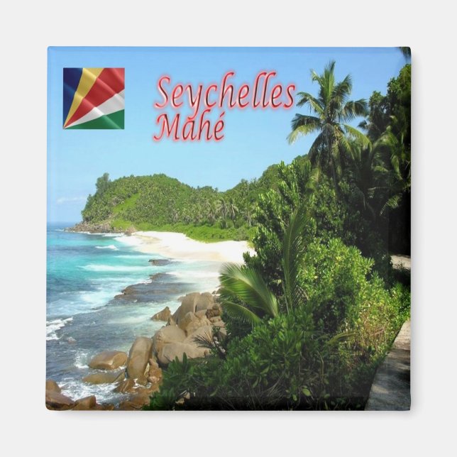 zSC007 MAHE', Panorama, Seychelles, Africa, Fridge Magnet (Front)