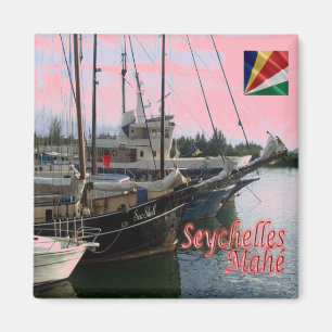 zSC012 MAHE' Harbour, Seychelles, Africa, Fridge Magnet