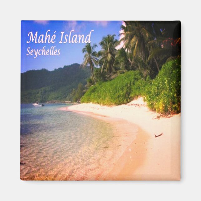 zSC014 SEYCHELLES, Panorama Beach, Africa, Fridge Magnet (Front)