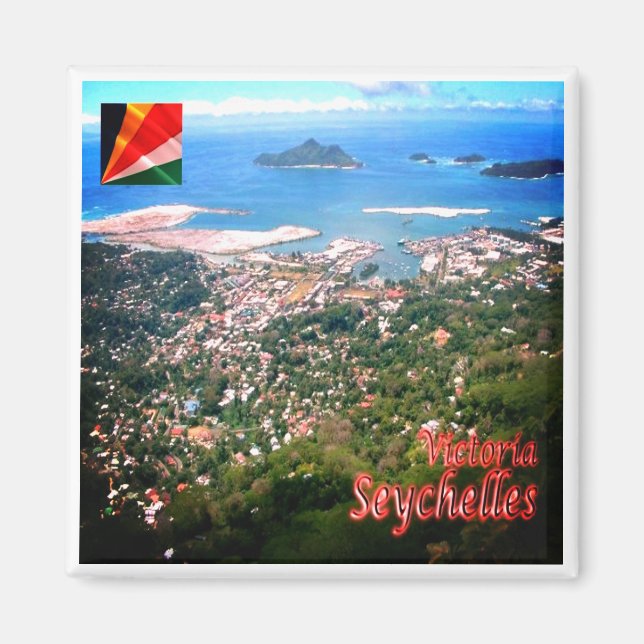 zSC016 VICTORIA, Seychelles, Africa, Fridge Magnet (Front)