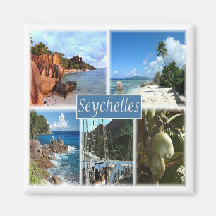 zSC026 SEYCHELLES, Mosaic, Africa, Fridge Magnet