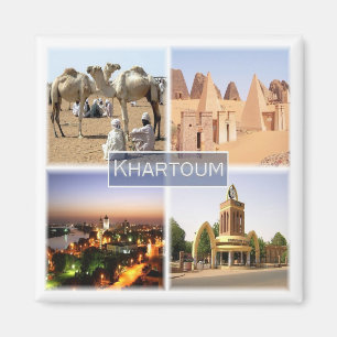 zSD009 KHARTOUM, Sudan, Mosaic, Africa, Fridge Magnet