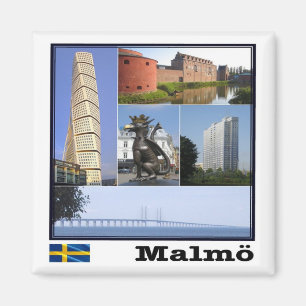 zSE011 MALMÖ, Sweden, Europe, Fridge Magnet