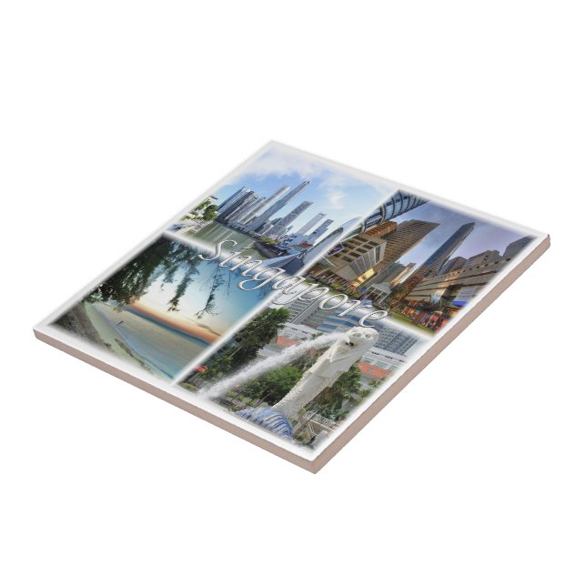 zSG005 SINGAPORE by day LION CITY, Asia, Tile (Side)