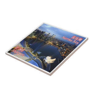 zSG008 SINGAPORE skyline LION CITY, Asia, Tile