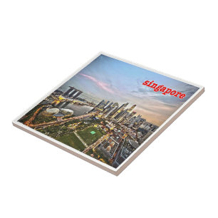 zSG009 SINGAPORE view LION CITY, Asia, Tile