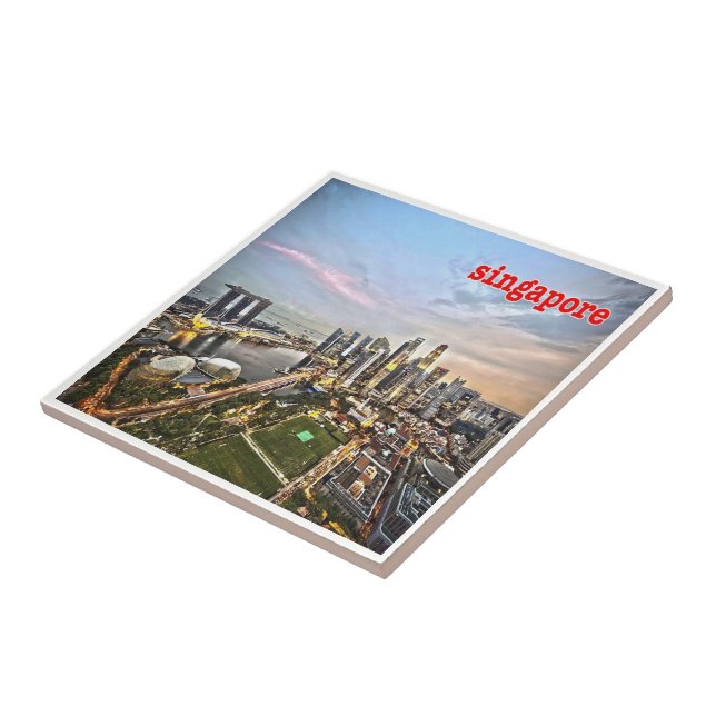 zSG009 SINGAPORE view LION CITY, Asia, Tile (Side)