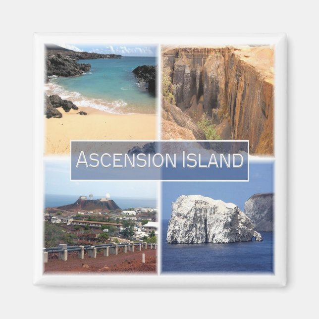 zSH002 ASCENSION ISLAND, Mosaic, Africa, Fridge Magnet (Front)