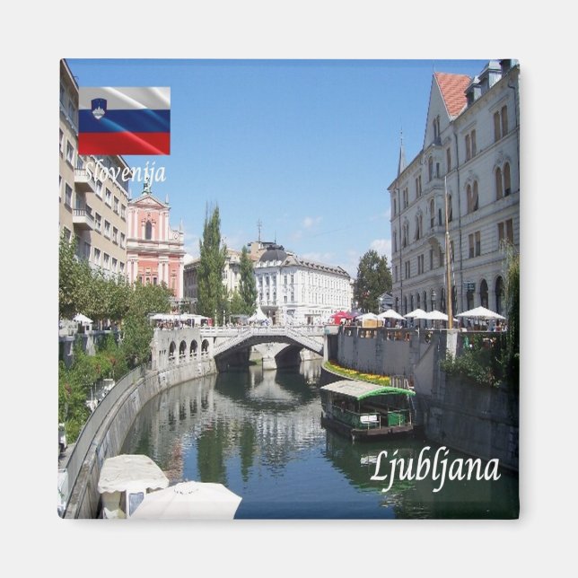 zSI010 LJUBLJANA Centre, Slovenia, Europe, Fridge Magnet (Front)