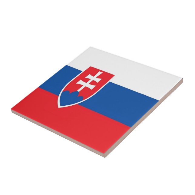zSK001 SLOVAK FLAG SLOVAKIA, Tile (Side)