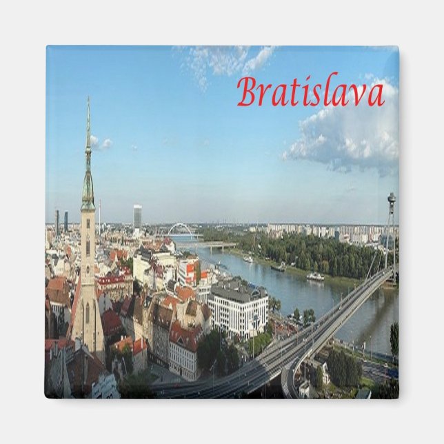 zSK006 BRATISLAVA, DANUBE, Slovakia, Europe,  Magnet (Front)
