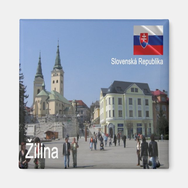 zSK008 ŽILINA, Slovakia, Europe, Fridge Magnet (Front)