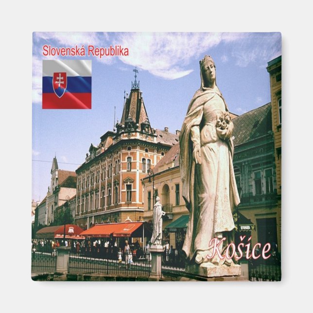 zSK011 KOŠICE, Slovakia, Europe, Fridge Magnet (Front)