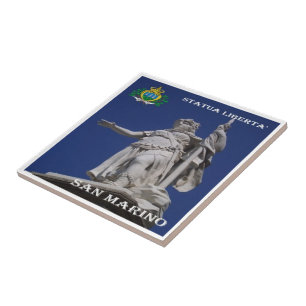 zSM004 STATUE LIBERTY, San Marino, Europe, Tile