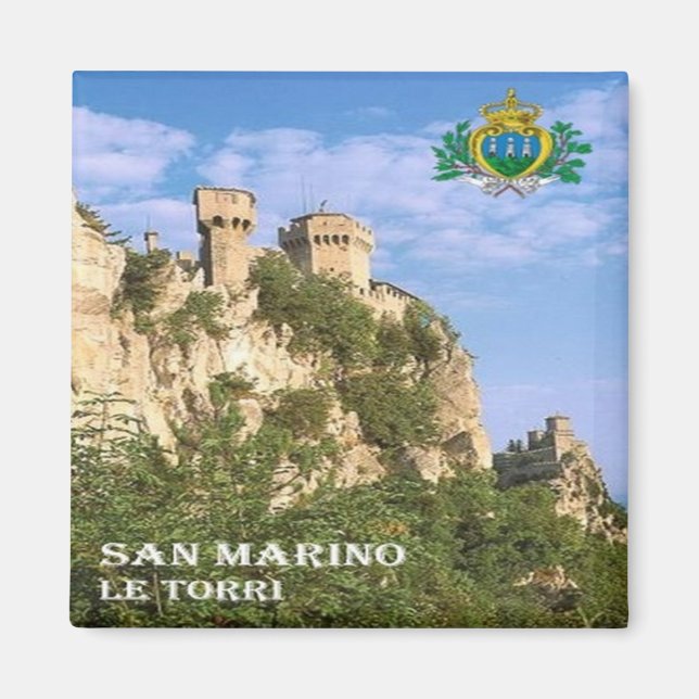 zSM006 THE TWO TOWERS, San Marino, Europe, Fridge Magnet (Front)