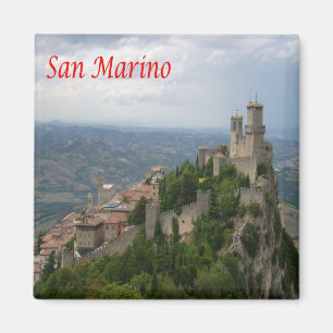 zSM007 MONTE TITANO panorama, San Marino, Fridge Magnet