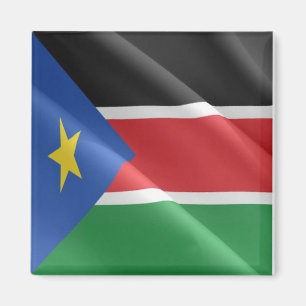 zSS002 SOUTH SUDAN, Waving Flag, Africa, Fridge Magnet