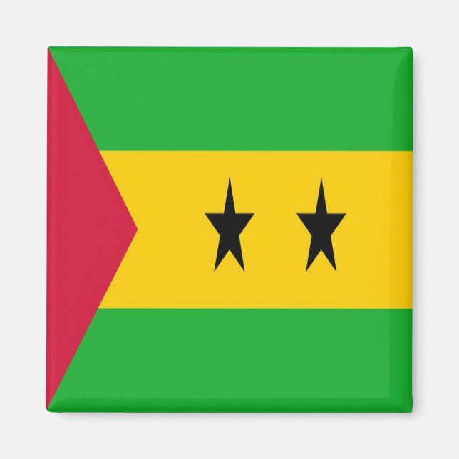 ZST001 SAO TOMÈ and PRINCIPE, Flag, Africa, Magnet (Front)