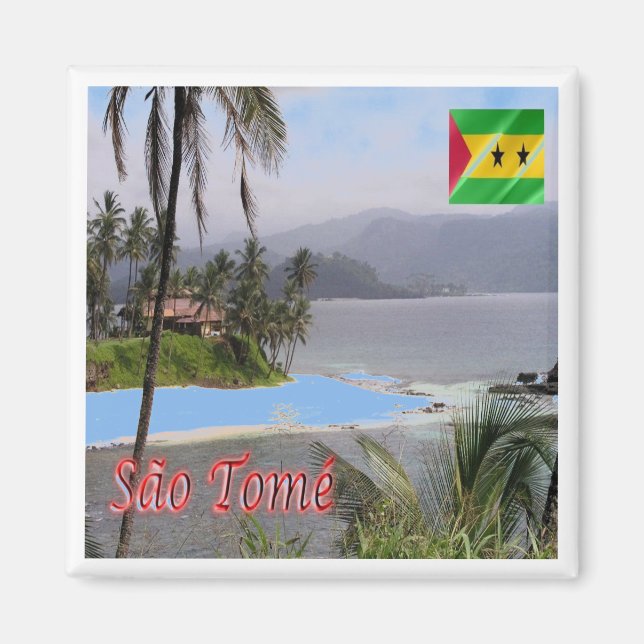zST003 SAO TOME', Panorama, Africa, Fridge Magnet (Front)