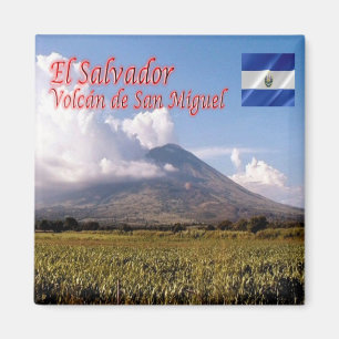 zSV008 EL SALVADOR, Volcano San Miguel, Fridge Magnet