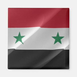 zSY002 waving Syrian FLAG Syria, Fridge Magnet