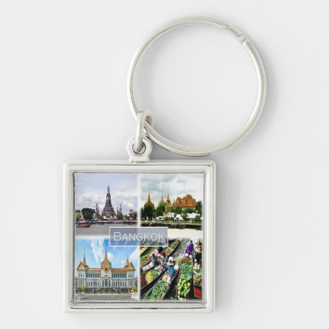 zTH009 collage of BANGKOK, Thailand, Asia, Key Ring (Front)