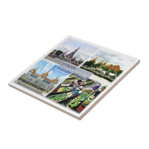 zTH009 collage of BANGKOK, Thailand, Asia, Tile