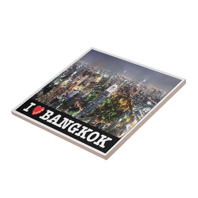 zTH012 i love BANGKOK by night, Thailand, Tile (Side)