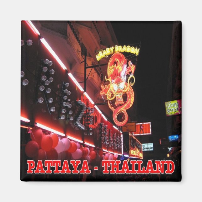 zTH026 Night Club in PATTAYA, Thailand, Fridge Magnet (Front)