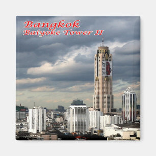 zTH028 BAIYOKE TOWER in Bangkok, Thailand, Fridge Magnet