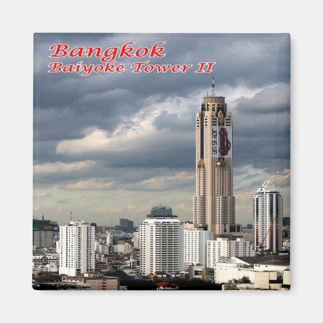 zTH028 BAIYOKE TOWER in Bangkok, Thailand, Fridge Magnet (Front)