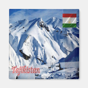 zTJ004 MINING in Tajikistan, Asia, Fridge Magnet