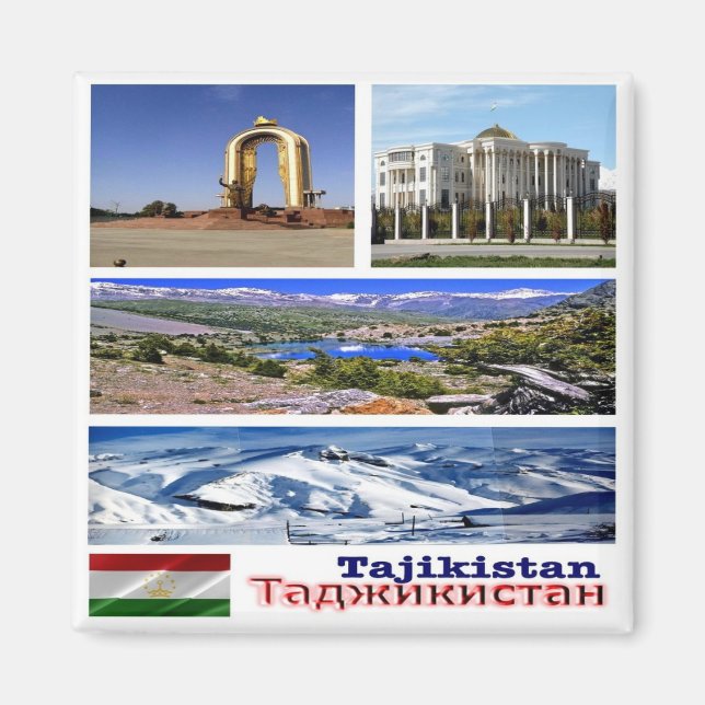 zTJ007 mosaic of TAJIKISTAN, Asia, Fridge Magnet (Front)