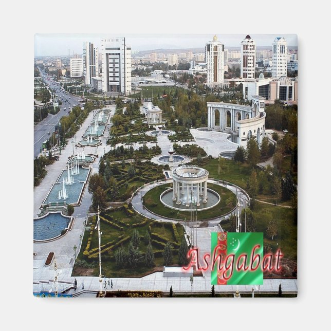 zTM006 view of ASHGABAT, Turkmenistan Asia, Fridge Magnet (Front)