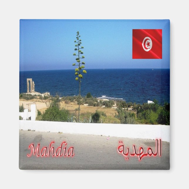zTN011 MAHDIA, Tunisia, Africa, Fridge Magnet (Front)