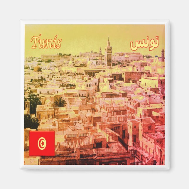 zTN013 TUNIS, Tunisia, Africa, Fridge Magnet (Front)