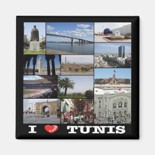 zTN015 TUNISIA I Love, Mosaic, Africa, Fridge Magnet