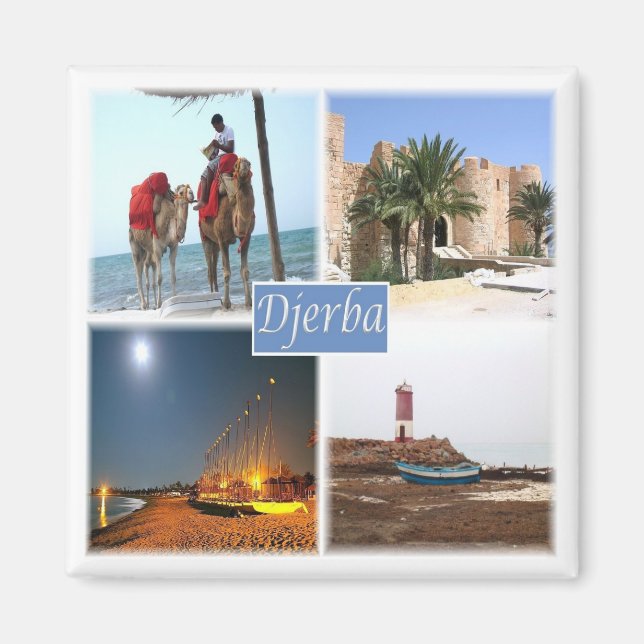 zTN017 DJERBA, Mosaic, Tunisia, Africa, Fridge Magnet (Front)